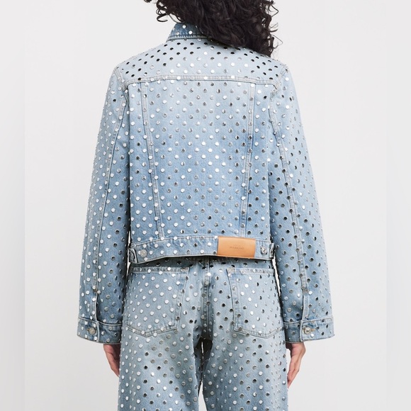 7 FOR ALL MANKIND Denim Studded Trucker Jacket size small $698 NWT - Picture 6 of 8